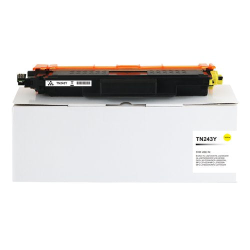 Brother TN243Y-COM Compatible Yellow Toner Cartridge (1000 pages)