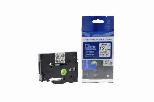 Brother TZe-131-COM Compatible Label Tape 8m(l) x 12mm(w) Black on Transparent