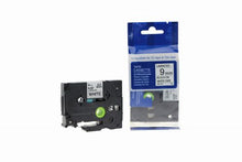 Load image into Gallery viewer, Brother TZe-221-COM Compatible Label Tape 8m(l) x 9mm(w) Black on White
