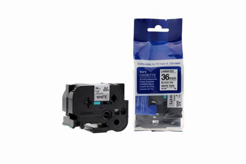 Brother TZe-261-COM Compatible Label Tape 8m(l) x 36mm(w) Black on White