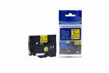 Load image into Gallery viewer, Brother TZe-621-COM Compatible Label Tape 8m(l) x 9mm(w) Black on Yellow