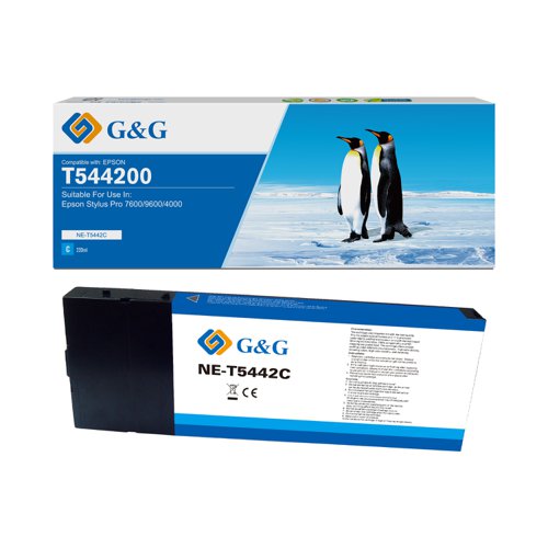 Epson T544200-COM Compatible Cyan InkJet Cartridge 220ml