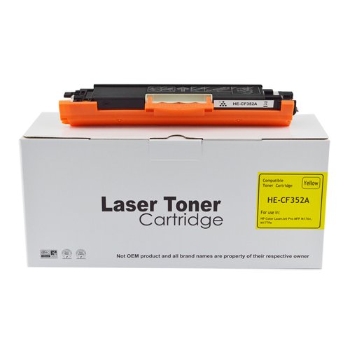 Hewlett Packard CF352A-COM Compatible Yellow Toner Cartridge (1000 pages)