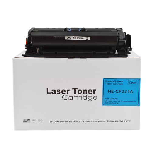 Hewlett Packard CF331A-COM Compatible Cyan Toner Cartridge (15000 pages)