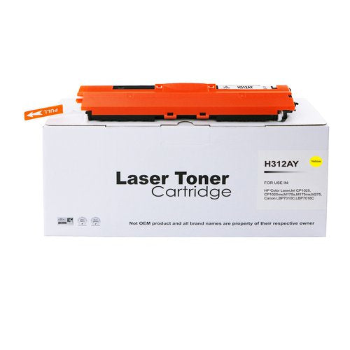 Hewlett Packard CE312A-COM Compatible Yellow Toner Cartridge (1000 pages)
