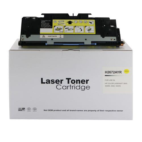 Hewlett Packard Q2672A-COM Compatible Yellow Toner Cartridge (6000 pages)