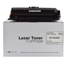 Load image into Gallery viewer, Hewlett Packard CE260X-COM Compatible Black Toner Cartridge (17000 pages)