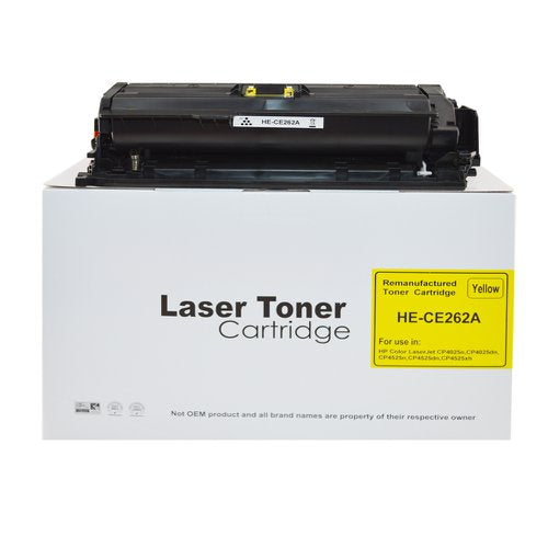 Hewlett Packard CE262A-COM Compatible Yellow Toner Cartridge (11000 pages)