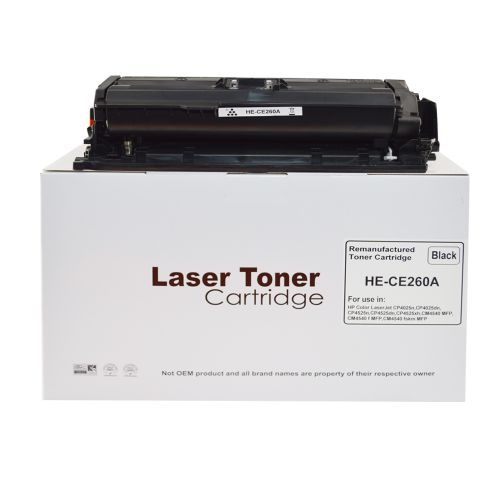 Hewlett Packard CE260A-COM Compatible Black Toner Cartridge (8500 pages)