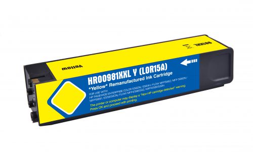 Hewlett Packard L0R15A-COM Compatible Yellow InkJet Cartridge 240ml (16000 pages)