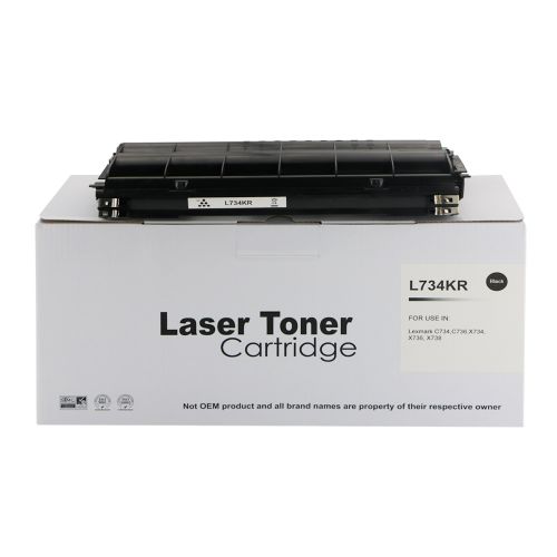 Lexmark C734A2KG-COM Compatible Black Toner Cartridge (8000 pages)