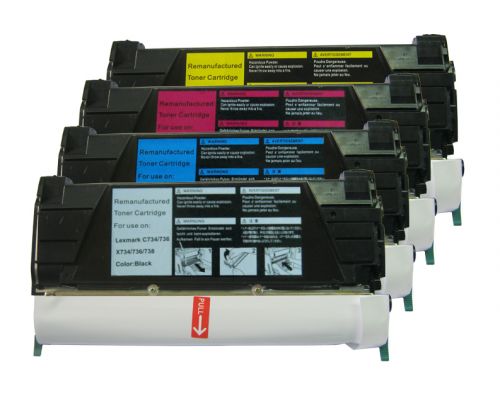 Lexmark C734A2YG-COM Compatible Yellow Toner Cartridge (6000 pages)