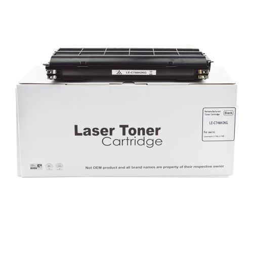 Lexmark C746H2KG-COM Compatible Black Toner Cartridge (12000 pages)