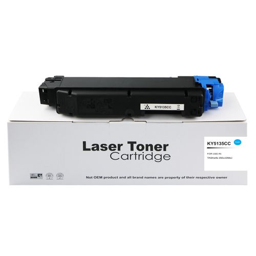 Kyocera Mita TK5135C-COM Compatible Cyan Toner Cartridge (5000 pages)