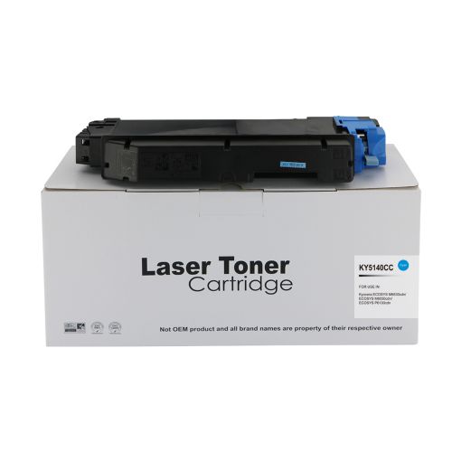 Kyocera Mita TK5140C-COM Compatible Cyan Toner Cartridge (5000 pages)