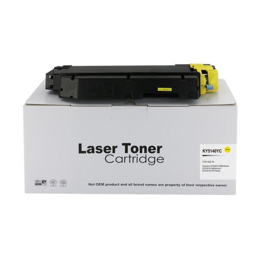 Kyocera Mita TK5140Y-COM Compatible Yellow Toner Cartridge (5000 pages)