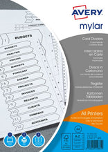 Load image into Gallery viewer, Avery Mylar A-Z Reinforced Divider Multi Punched A4 05231061