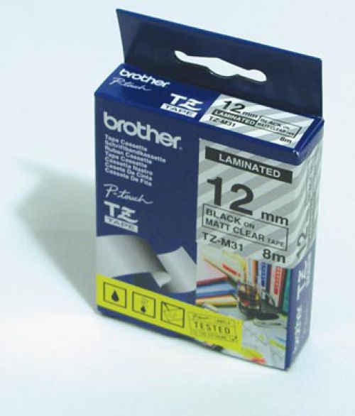 Brother TZEFX231 Black On White Flexible Label Tape 12mmx8m