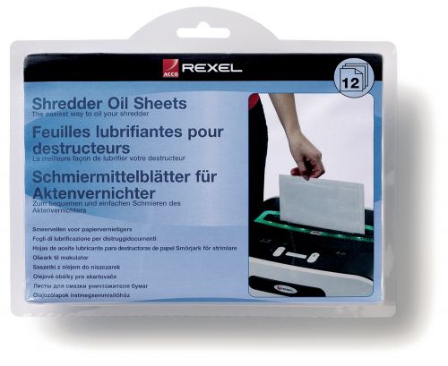 Rexel Shredder Oil Sheets 2101948 (PK12)