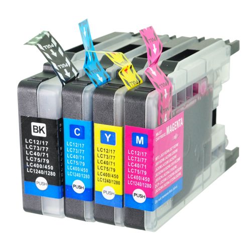 Brother LC1280BK/C/M/Y-COM Compatible Colour InkJet Cartridge