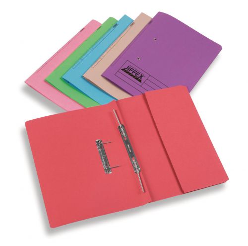 Rexel Jiffex Foolscap Transfer File with Pocket Red PK25