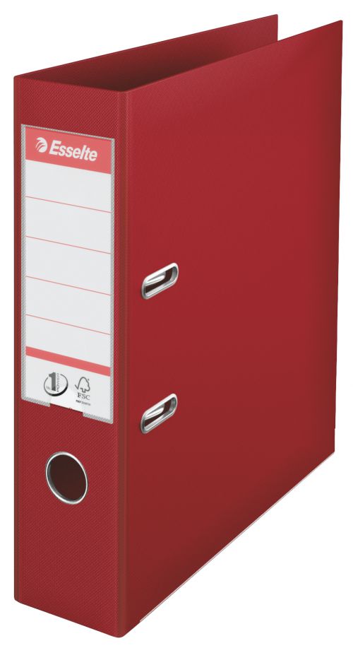 Esselte Lever Arch File PVC A4 70mm Burgundy PK10