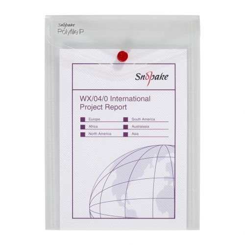 Snopake Polyfile Portrait Wallet File A5 Clear PK5