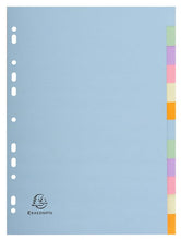 Load image into Gallery viewer, Exacompta 12 Part Coloured Recycled Plain Dividers