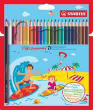 Load image into Gallery viewer, Stabilo Aquacolor Water Colour Pencils PK24