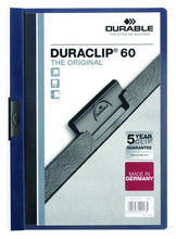 Load image into Gallery viewer, Durable Duraclip 60 Report File 6mm A4 MN Blue 220928 (PK25)