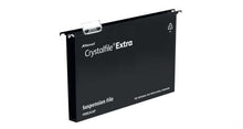 Load image into Gallery viewer, Rexel Crystalfile Xtra Foolscap PP Susp File 30mm Black PK25