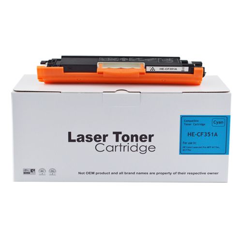 Hewlett Packard CF351A-COM Compatible Cyan Toner Cartridge (1000 pages)