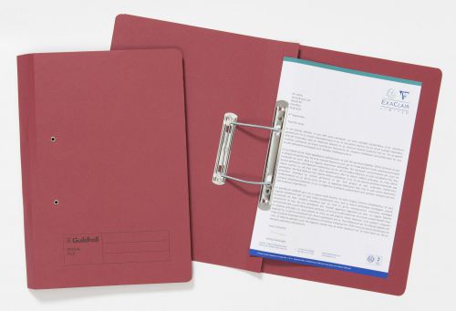 Guildhall Sprial File Foolscap 285gsm Red PK25