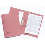 Guildhall 38mm Transfer Spring Files Foolscap Pink PK25