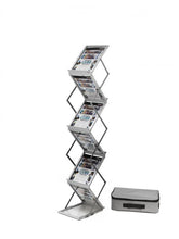Load image into Gallery viewer, Deflecto A4 Portrait Folding Floor Stand 6 Shelves 36100