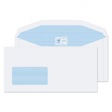 Load image into Gallery viewer, Mailer Gummed Low Wdw White DL Plus 114x235mm 90gsm PK1000