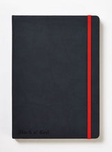 Load image into Gallery viewer, Black n Red Casebound Hardback Journal A5 144 pages