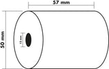 Receipt Rolls 1ply 60g 57x50x12mm 20m PK10