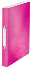 Load image into Gallery viewer, Leitz WOW 2-O Ringbinder A4 PP 25mm Pink Metallic PK10