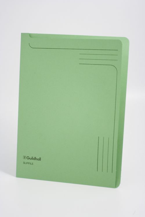 Guildhall Slipfile A4 230gsm Green Pack 50