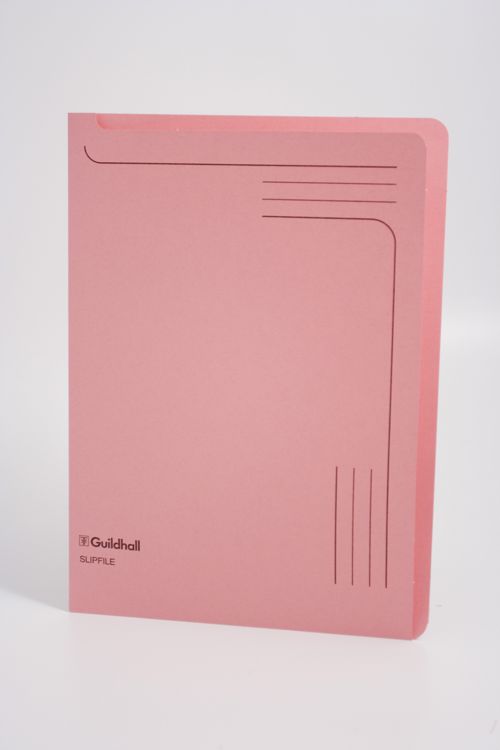Guildhall Slip File 315x230mm Pink Pack 50