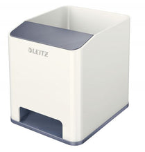 Load image into Gallery viewer, Leitz WOW Duo Colour Sound Pen Holder White 53631001 (PK1)