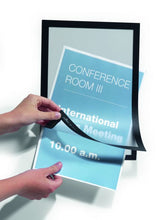 Load image into Gallery viewer, Durable Magaframe Self Adhesive A4 Black 487201 (PK2)