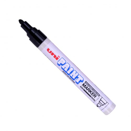 Uni Paint Marker Medium Bullet Tip Black PK12