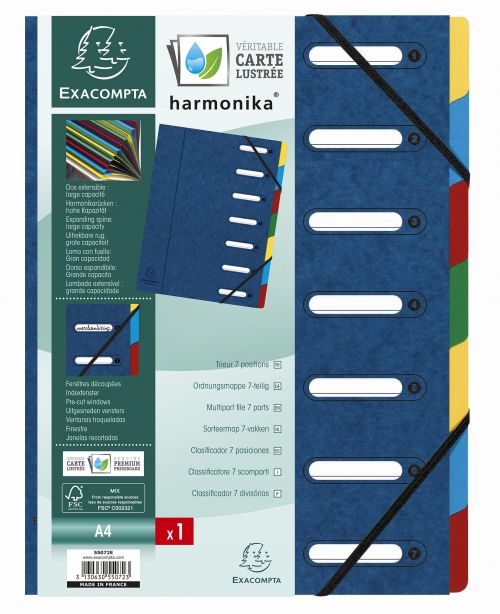 Exacompta Harmonika 7 Part Multifile Blue