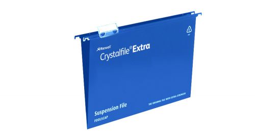 Twinlock Crystalfile Extra PP Susp File A4 Blue BX25