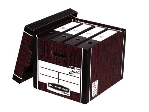 Fellowes Premium Presto Tall Box Woodgrain PK10
