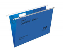 Load image into Gallery viewer, Rexel Crystalfile Classic Foolscap Susp File 15mm Blue PK50