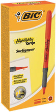Load image into Gallery viewer, Bic Briteliner Grip Chisel Tip Highlighter Pen Orange (PK12)