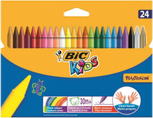 Load image into Gallery viewer, Bic Kids Plastidecor Hard Sharpenable Crayons Asst (Pack 24)